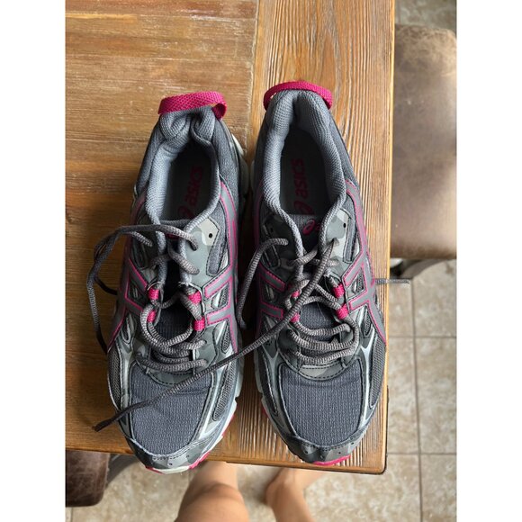 Women’s ASICS gray + pink  gel contend  running shoe size 9 - Picture 3 of 6